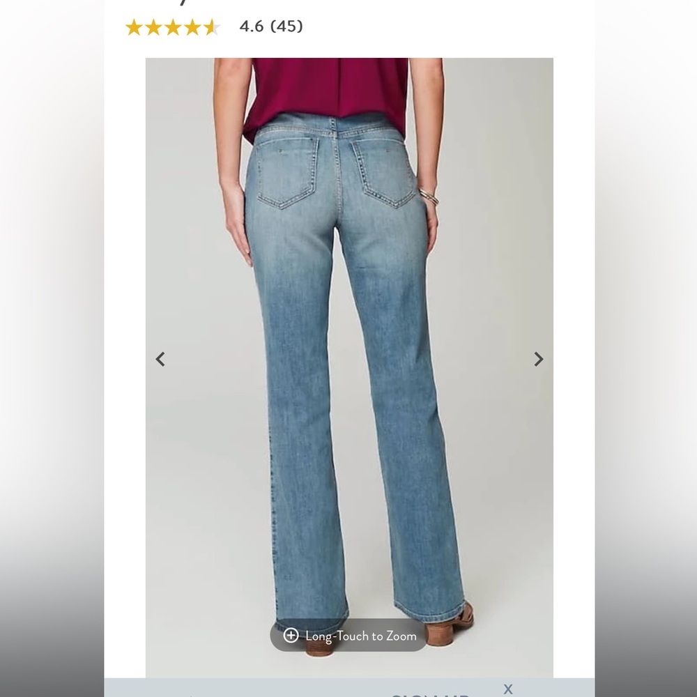 JJill Barely Flare jeans, misses 6, EUC - Picture 13 of 16